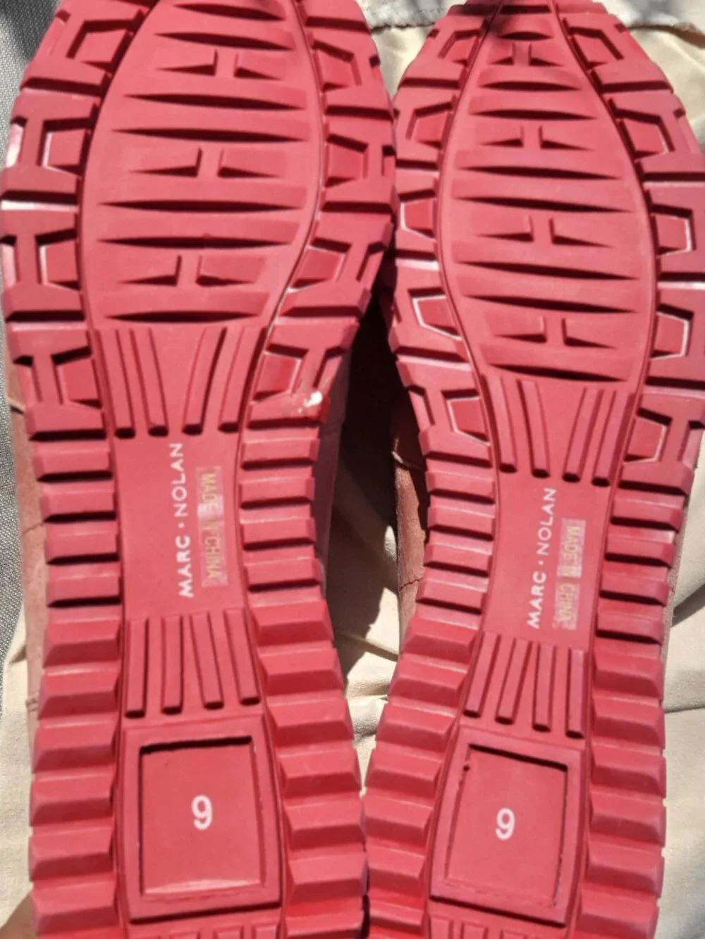 Marc Nolan Ms. Ash Coral Pink Suede Sneakers size 9